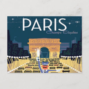 Carte Postale Paris France Vintage voyage en vacances