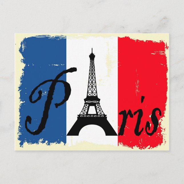 Carte Postale Paris grunge (Devant)