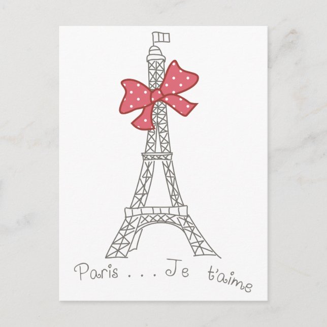 Carte Postale Paris...Je t'aime (Devant)
