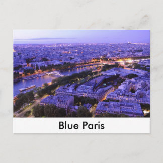 Carte Postale Paris la nuit, la Seine