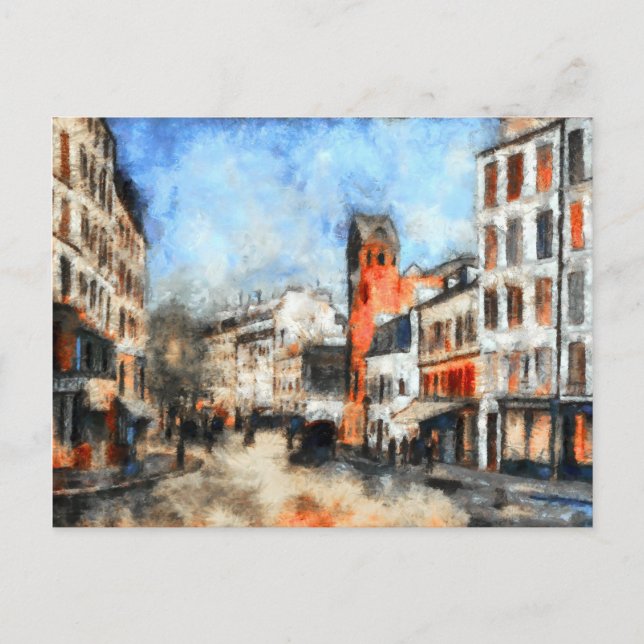 Carte Postale Paris, la rue des Abbesses (Devant)