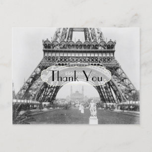Carte Postale Paris Merci à thème