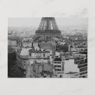 Carte Postale Paris noir et blanc Vue aérienne