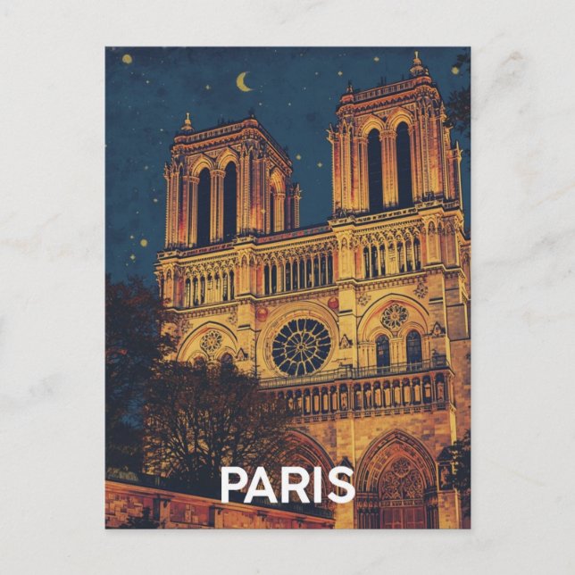 Carte Postale Paris Notre Dame (Devant)