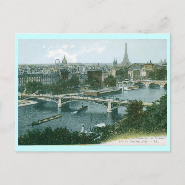 Carte Postale Paris Panorama Vintage (Devant)