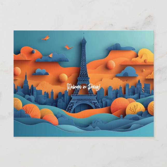 Carte Postale Paris Papier Qualité Voyage (Devant)