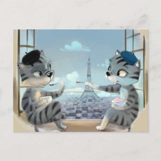 Carte postale Paris par jour (Devant)