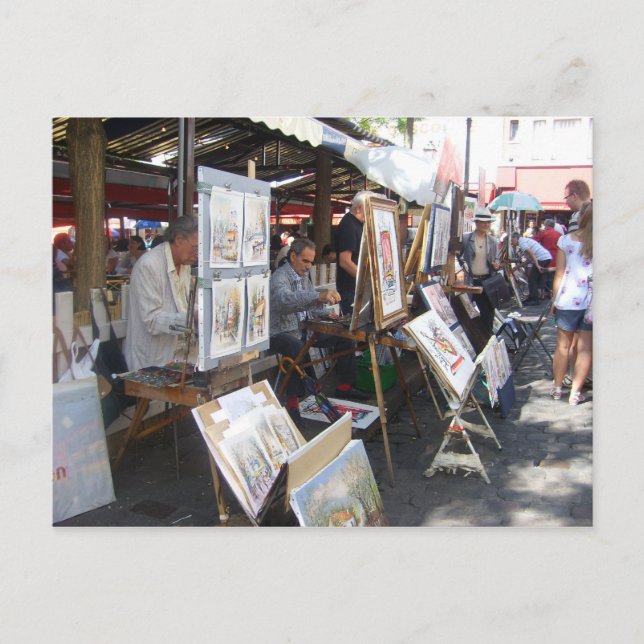 Carte Postale Paris - place du Tertre-Montmartre (Devant)
