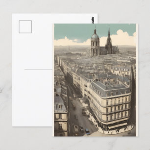 Carte Postale Paris poster vintage