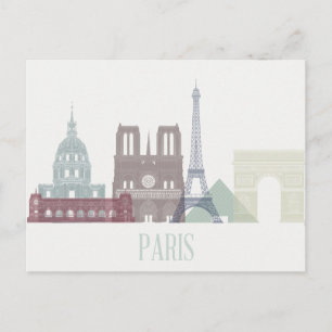 Carte Postale Paris Skyline