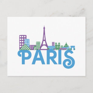 Carte Postale Paris Skyline