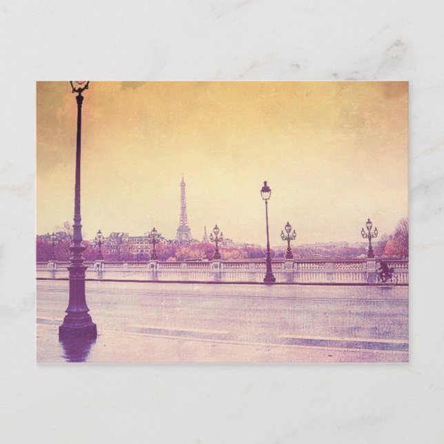 Carte Postale Paris sous la pluie (Devant)
