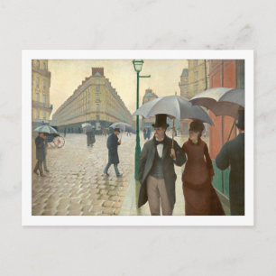 Carte Postale Paris Street Rainy Day par Caillebotte