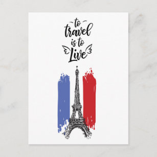 Carte Postale *~* Paris Tour Eiffel Noir Blanc