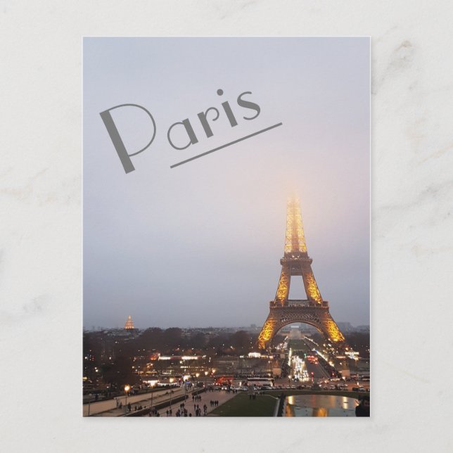 Carte Postale Paris Twilight (Devant)