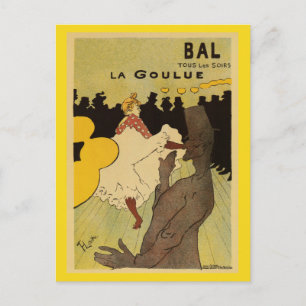 Carte Postale Paris vie nocturne 1891 Toulouse Lautrec