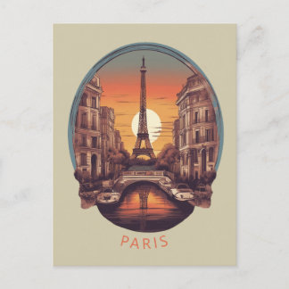 Carte Postale Paris, Ville de l'amour et de la lumière