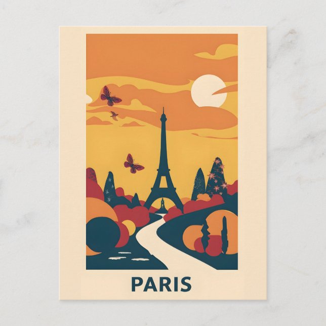 Carte postale Paris Vintage Art (Devant)