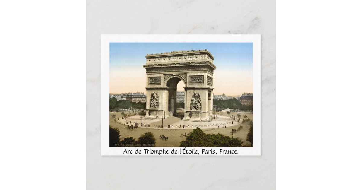 Carte Postale Paris Vintage France Arc De Triomphe Zazzle Fr
