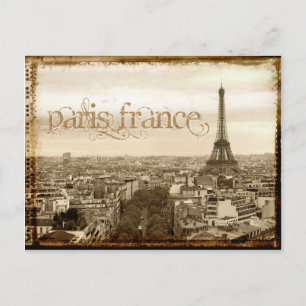 Carte Postale Paris vintage look