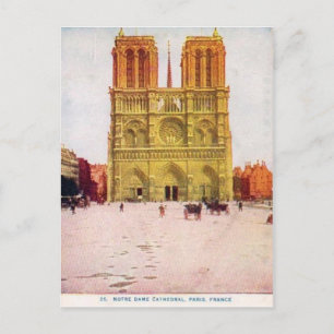 Carte Postale Paris vintage, Notre Dame de Paris