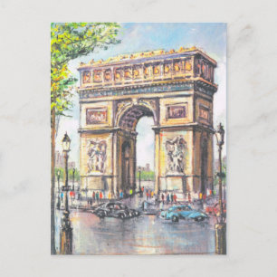 Carte Postale Paris vintage, Paris Arc de Triumphe,