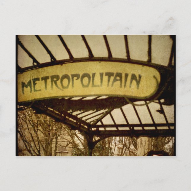 Carte Postale Parisian metro entrance (Devant)