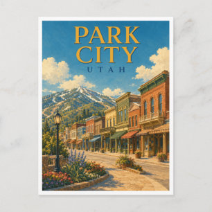 Carte Postale Park City Utah Main Street GeoSaga