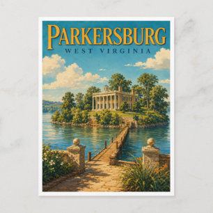 Carte Postale Parkersburg Virginie-Occidentale Blennerhassett Ge
