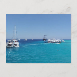 Carte Postale Parking de yacht avec touristes près de White Isla