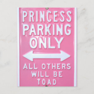 Carte Postale Parking Princess uniquement