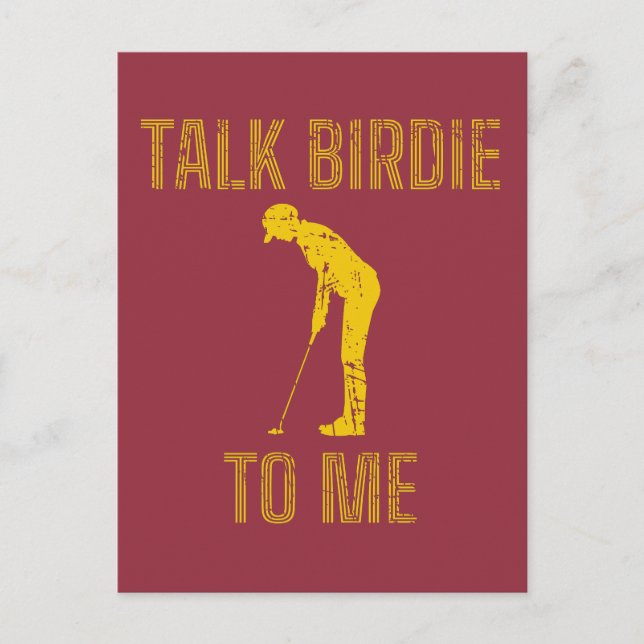 Carte Postale Parle Birdie À Moi Amoureux Du Golf (Devant)