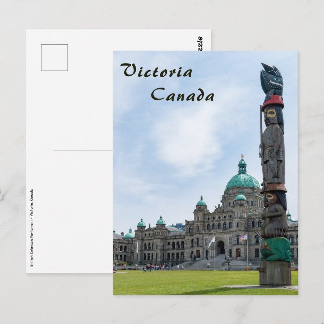 Carte Postale Parlement de la Colombie-Britannique - Victoria, C (Devant / Derrière)