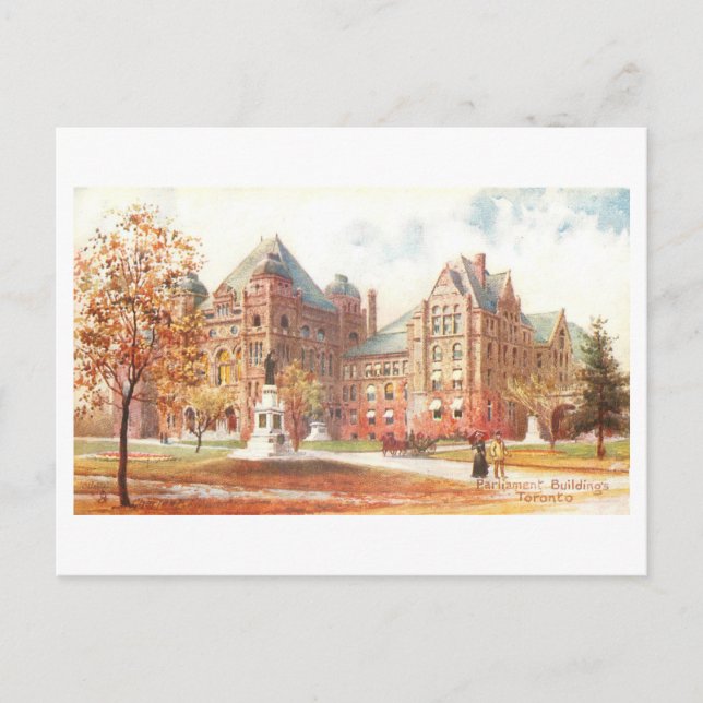 Carte Postale Parlement Édifice Toronto Canada Vintage (Devant)