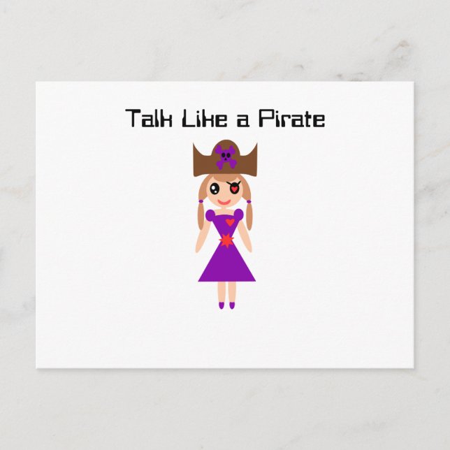 Carte Postale Parler comme un pirate (Devant)