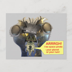 Carte Postale Parler comme un pirate de l'espace