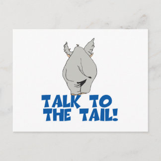 Carte Postale Parlez à l'éléphant de la queue