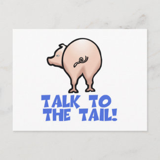 Carte Postale Parlez à Tail Piggy Pig
