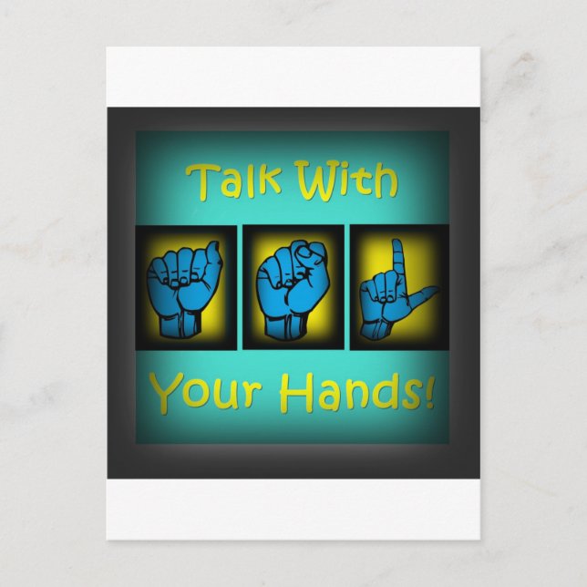 Carte Postale Parlez Avec Vos Mains (2) (Devant)