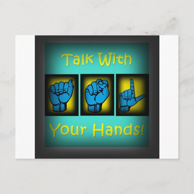 Carte Postale Parlez Avec Vos Mains (2) (Devant)