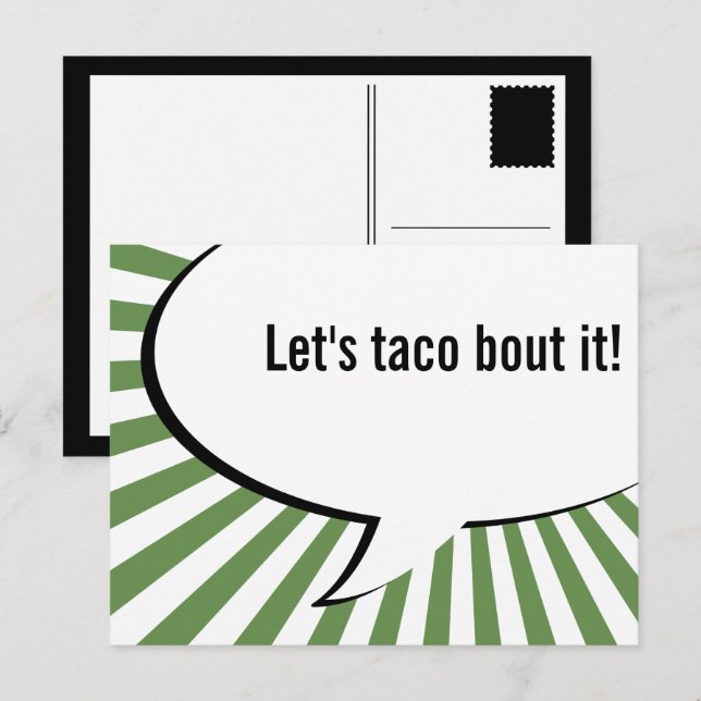Carte Postale parlons taco (Devant / Derrière)