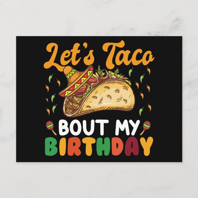 Carte Postale Parlons Taco De Mon Anniversaire Cinco De Mayo Fêt (Devant)