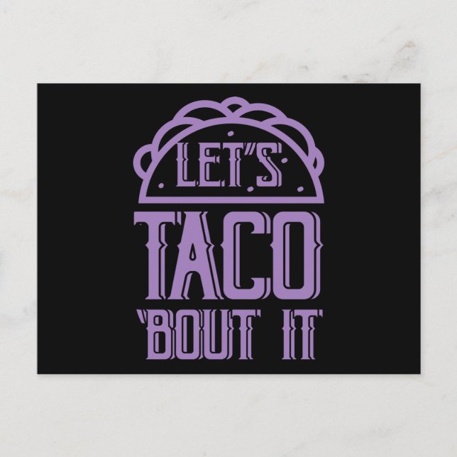 Carte Postale PARLONS TACOS Funny Taco Lover Taco Mardi (Devant)