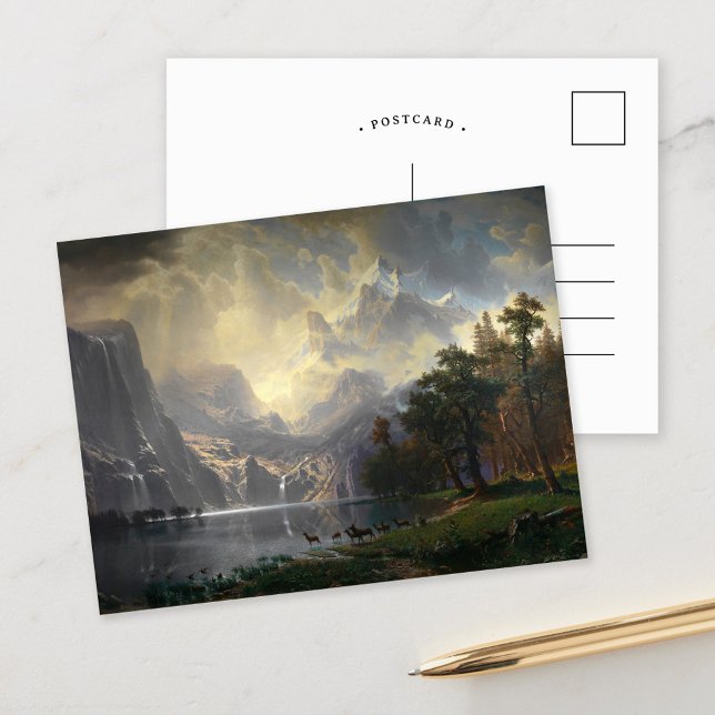 Carte Postale Parmi la Sierra Nevada, CA | Albert Bierstadt (Créateur téléchargé)