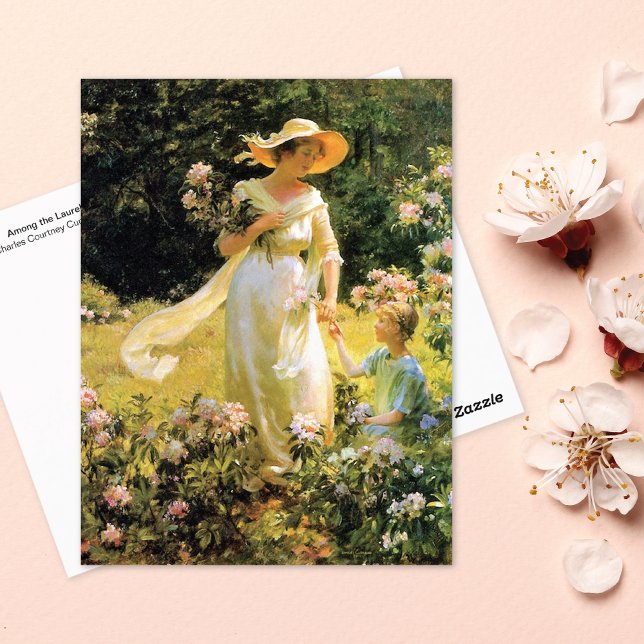 Carte Postale Parmi les fleurs de lauriers Charles Courtney Curr (Créateur téléchargé)