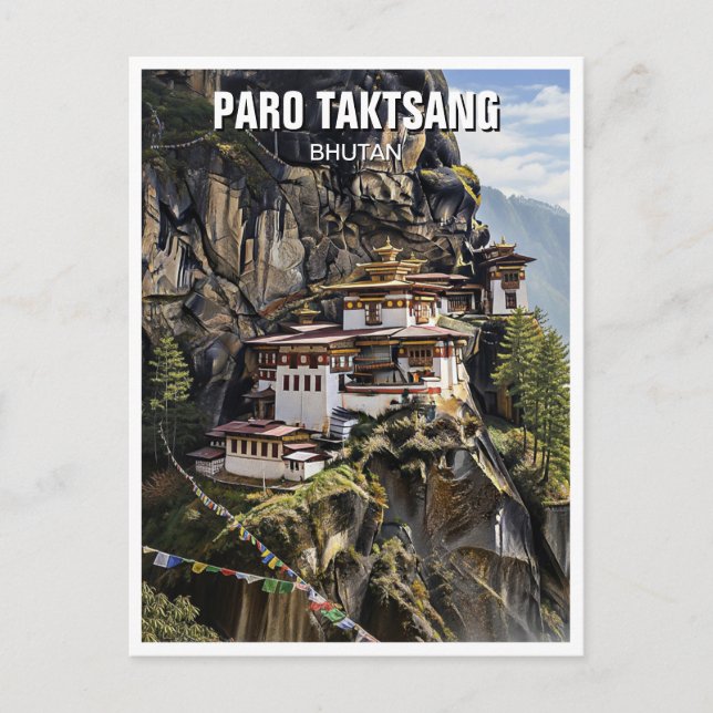 Carte Postale Paro Taktsang Bhutan Travel (Devant)