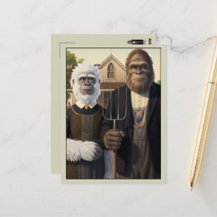 Carte Postale Parodie d'art américain drôle