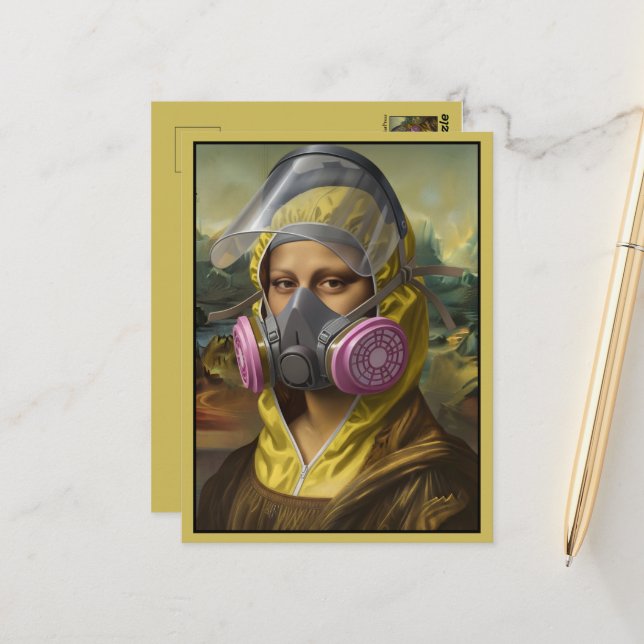 Carte Postale Parodie d'Art Classique Amusante (Devant/Arrière en situation)