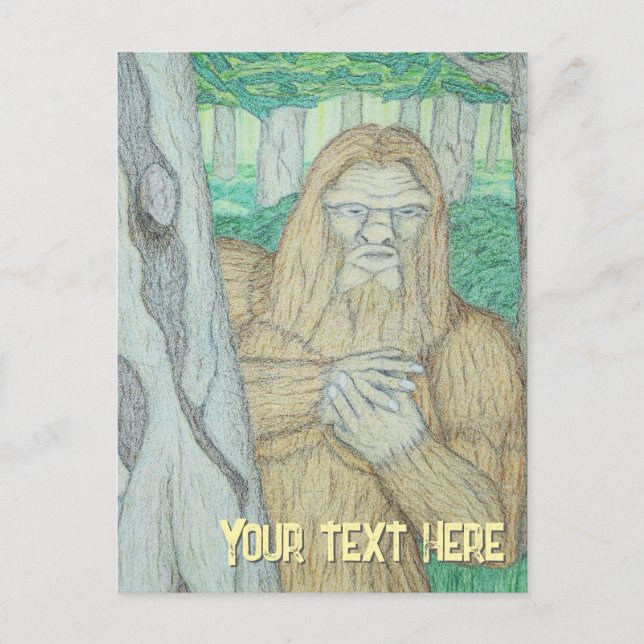 Carte Postale Parodie de mème Bigfoot (Devant)