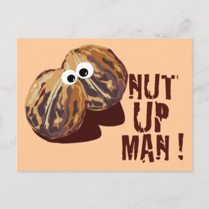 Carte Postale Parodie humoristique 'NUT UP MAN'